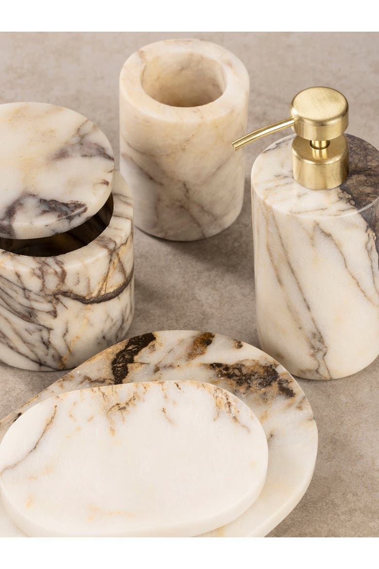 Tangier Marble Bath Set, Alternate, color, Ivory