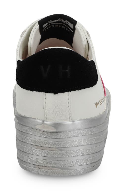 Vintage Havana Amaze Platform Metallic Sneaker In White/pink Pop