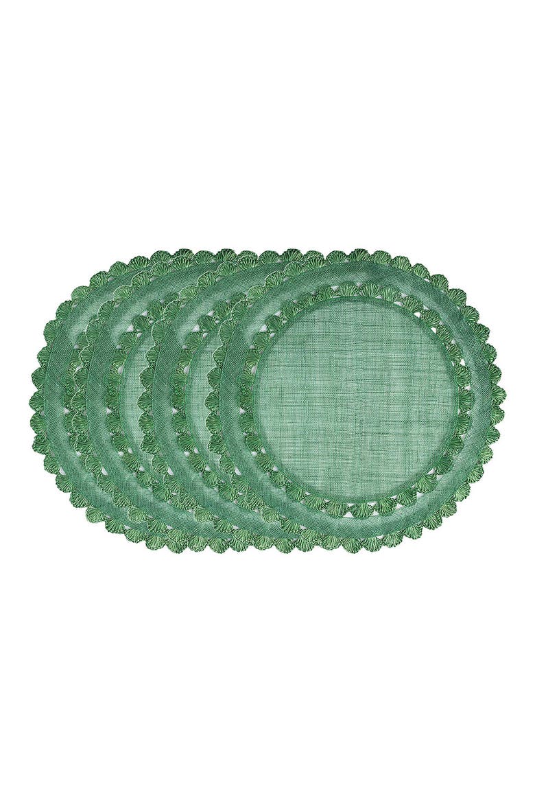Isadora Set of 4 Placemats, Main, color, EVERGREEN