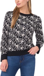 Halogen® Jacquard Crewneck Sweater
