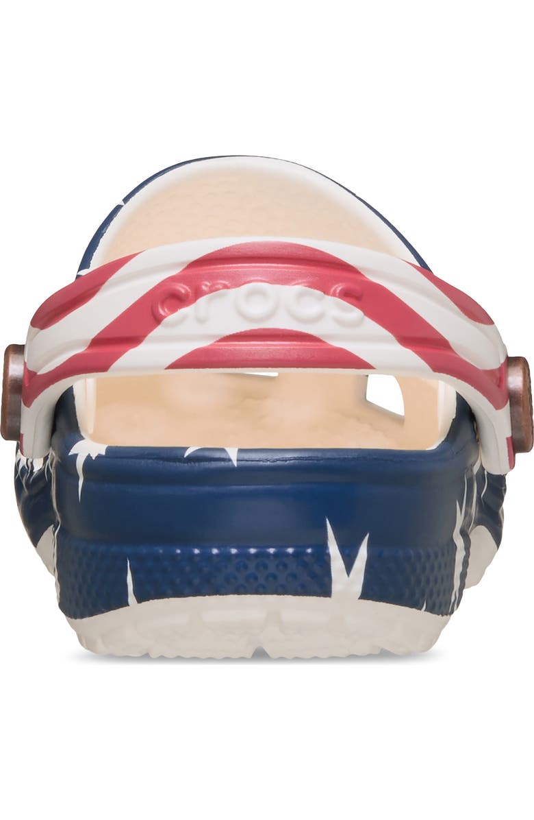 CROCS Kids' Classic American Flag Clog, Alternate, color, Chalk/Multi