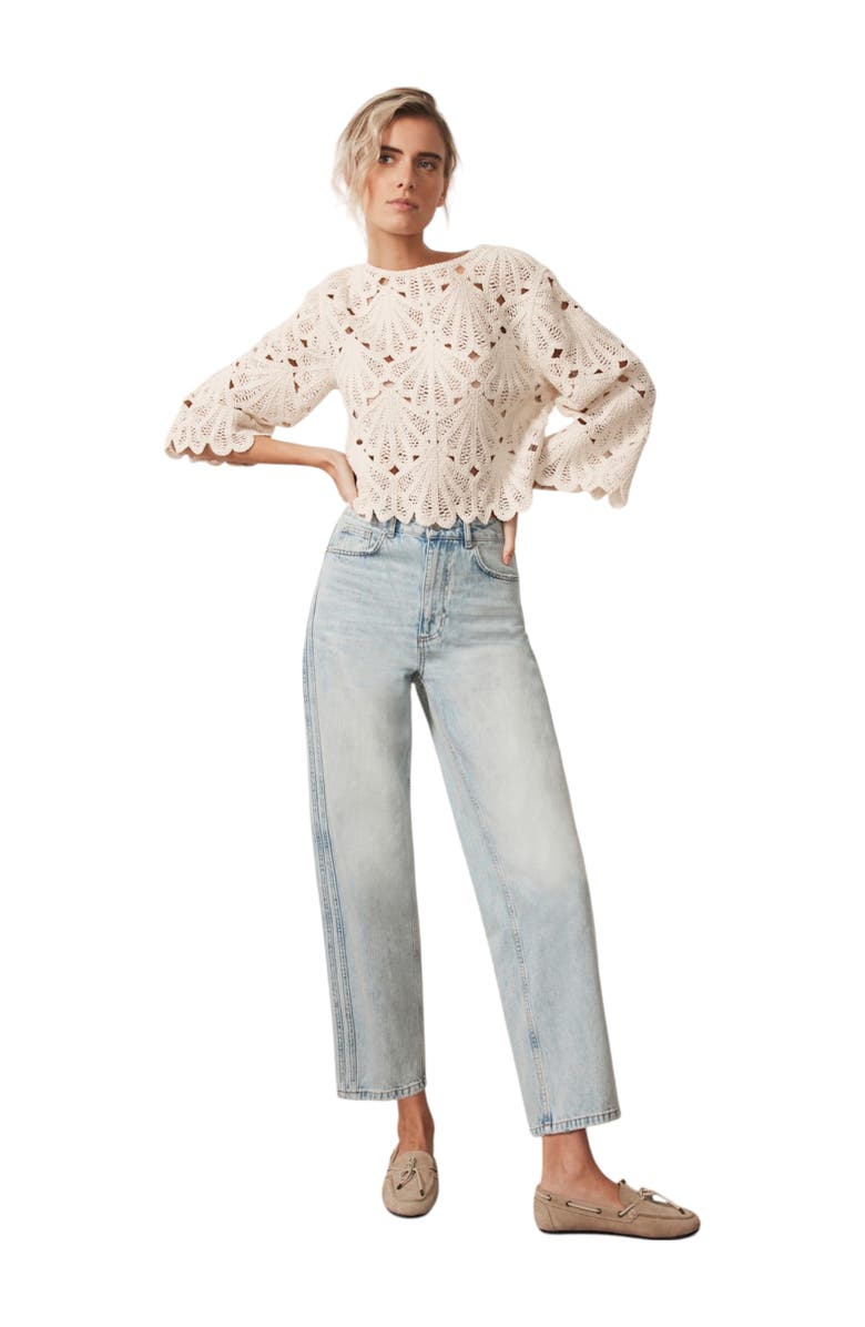 MINT VELVET Crochet Knited Top, Alternate, color,