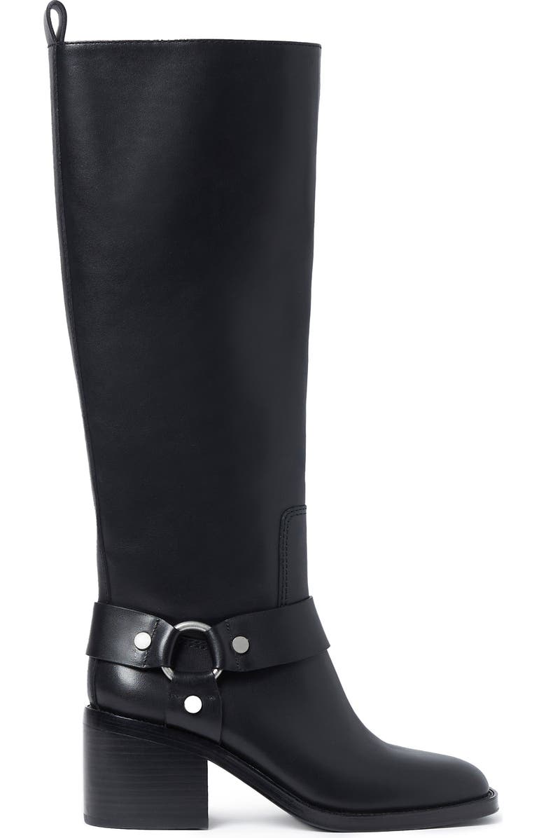 Loeffler Randall Audrey Engineer Knee High Boot, Alternate, color, Black
