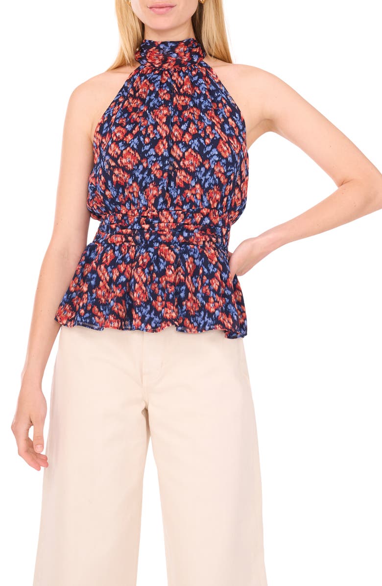 1.STATE Sleeveless Print Top, Main, color, Classic Navy