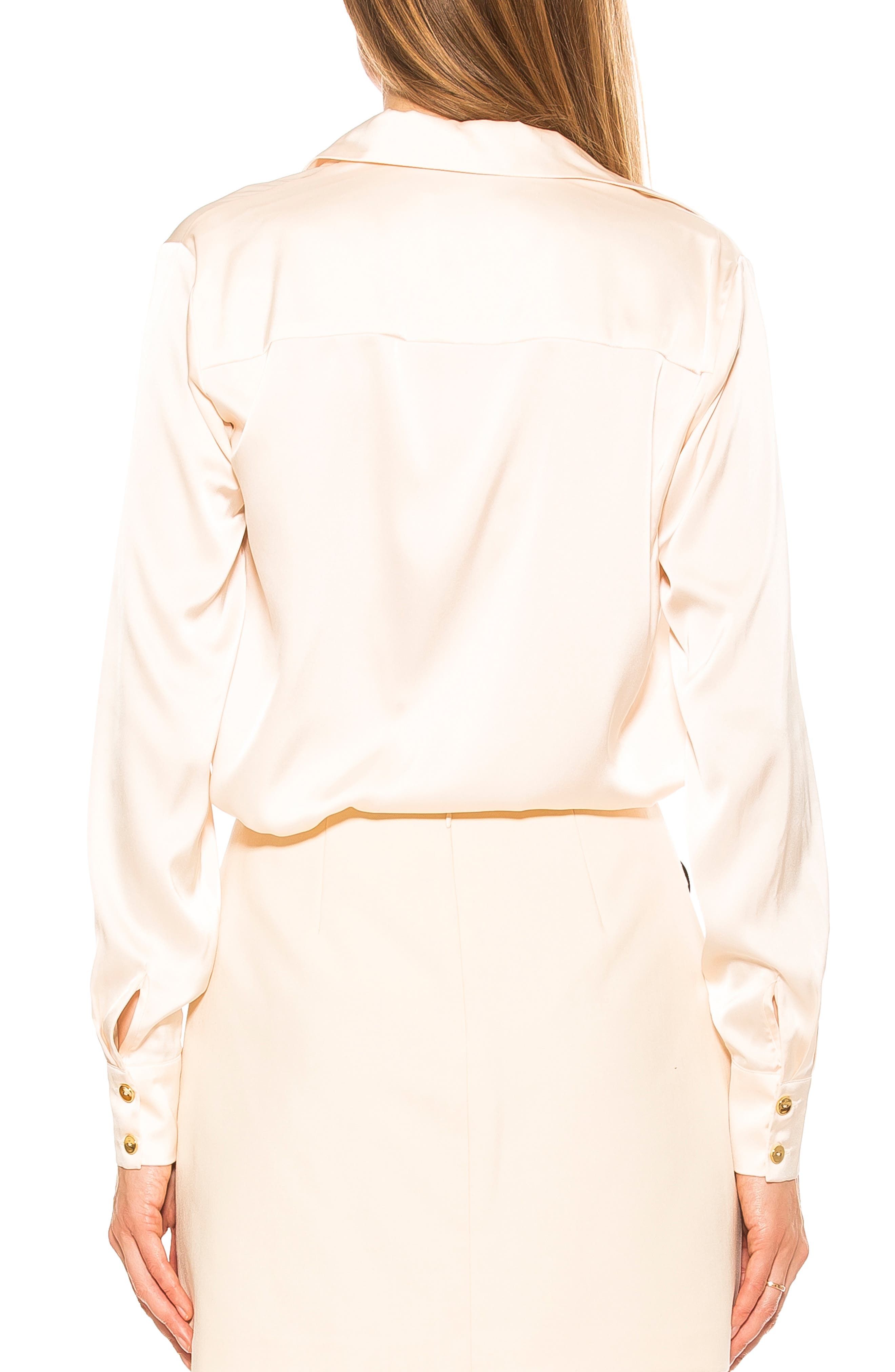 Rylin Silky Front Button Blouse - image 4