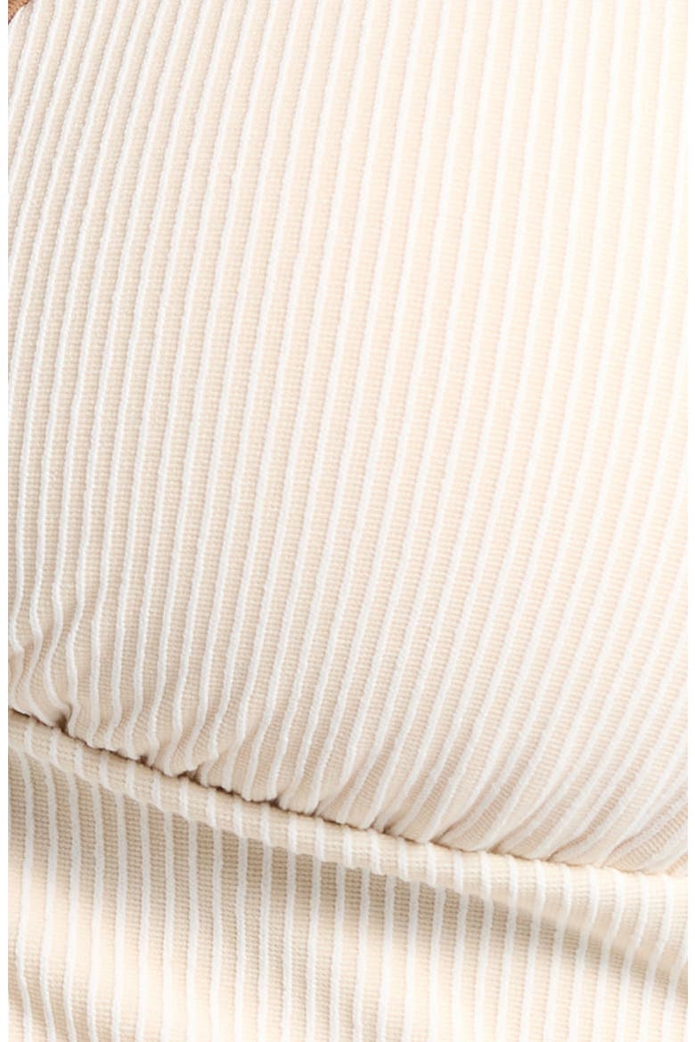Halter Rib Triangle BIkini Top, Alternate, color, WHITE SAND