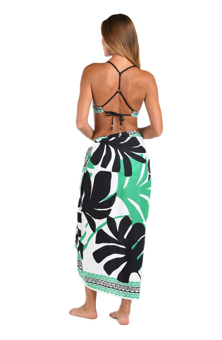 Sunshine 79 Monstera Cover-Up Pareo, Alternate, color, Green Multi