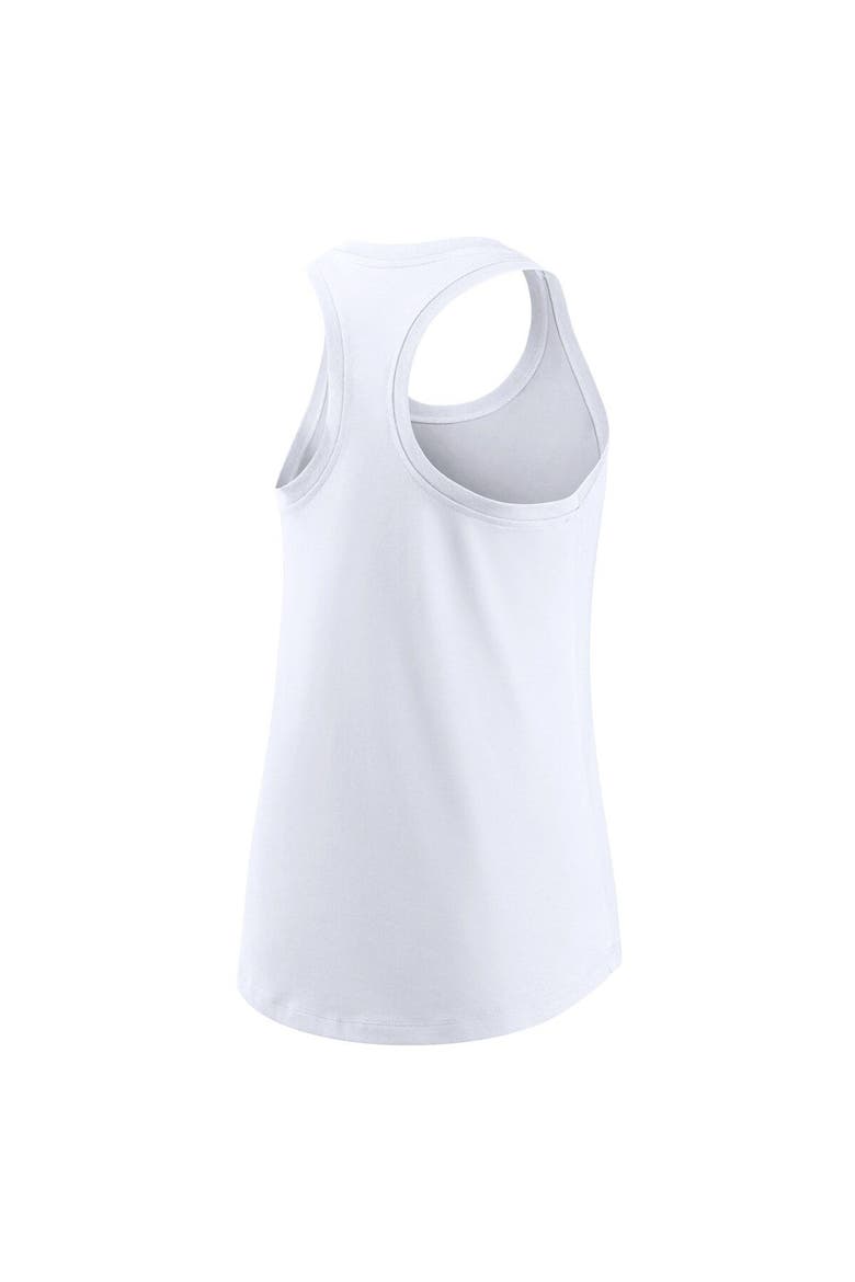 Women's Nike White Washington Commanders Tri-Blend Scoop Neck Racerback Tank Top, Alternate, color, White