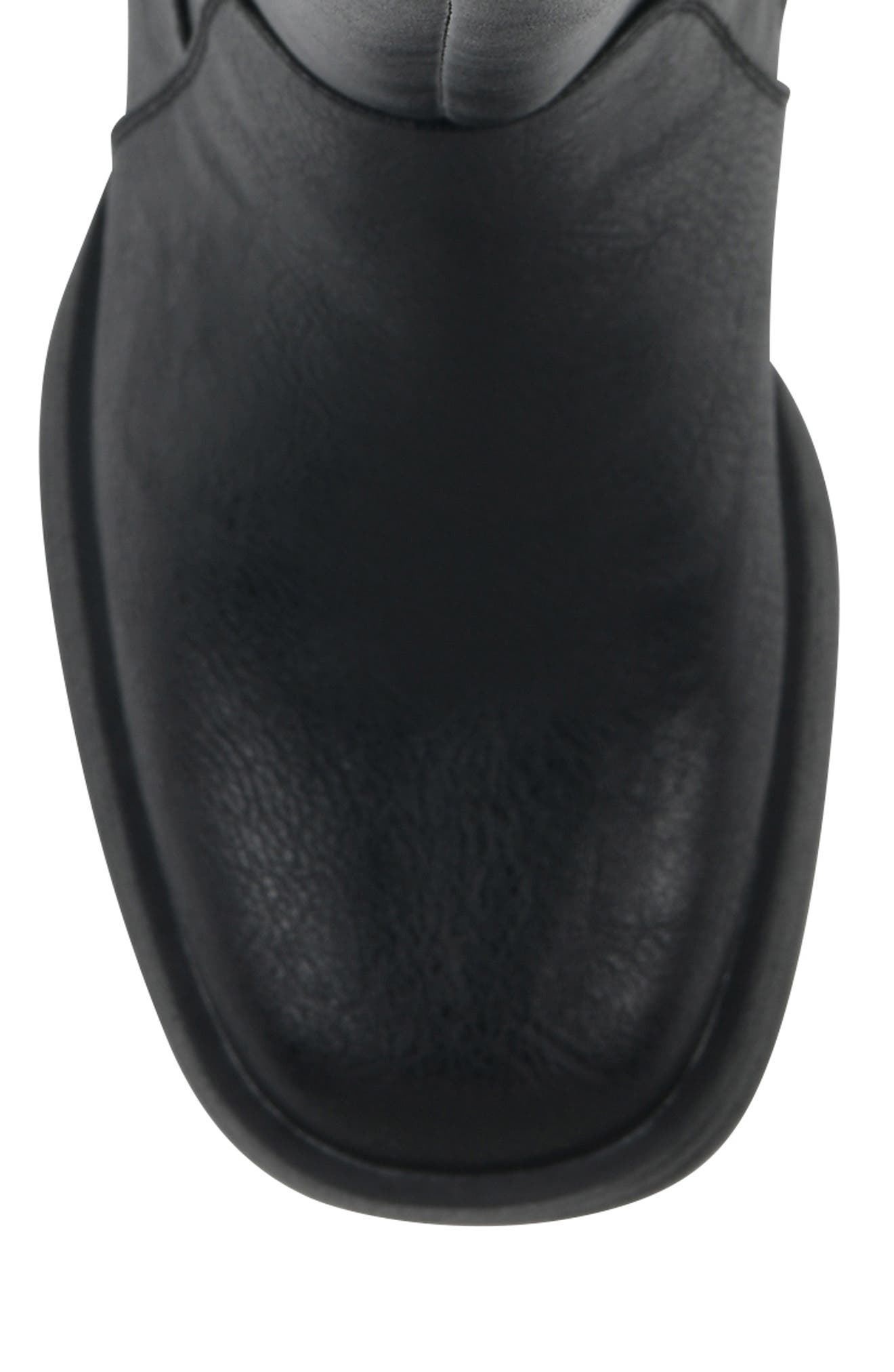 White Mountain Footwear Mackle Tall Shaft Block Heel Boot, Alternate, color, Black/ Smooth