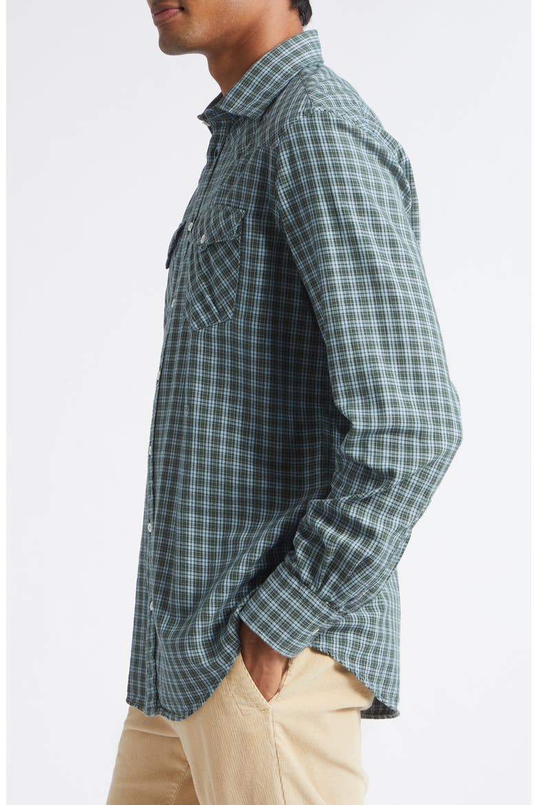 Genova Stripe Cotton Button-Up Shirt, Alternate, color, MARER