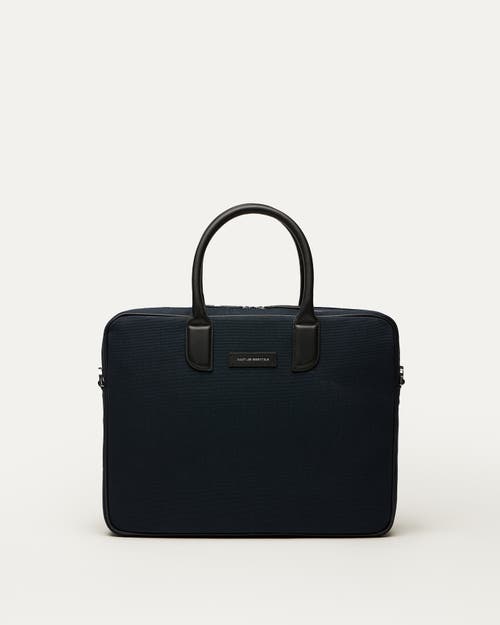 Want Les Essentiels De La Vie Want Les Essentiels Lesage Organic Cotton Canvas Computer Bag In Navy