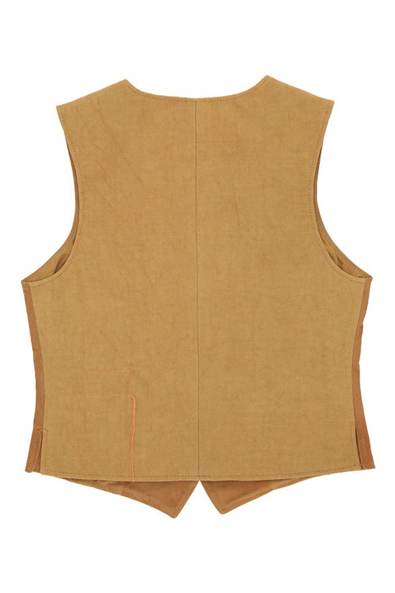 Chamois Leather Vest, Alternate, color, Camel
