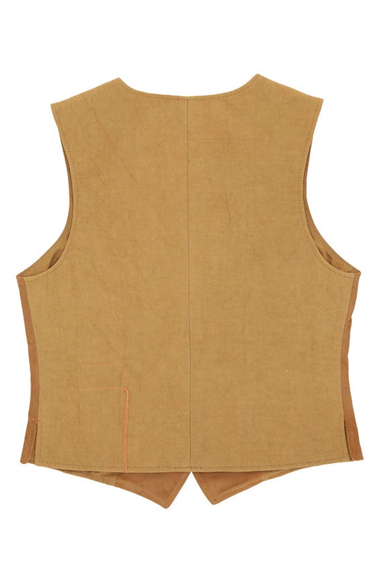 Fortela Chamois Leather Vest, Alternate, color, Camel