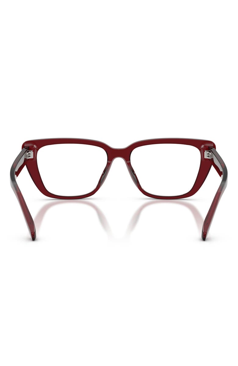 Emporio Armani 52mm Cat Eye Optical Glasses, Alternate, color, Shiny Bordeaux / Demo Lens