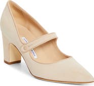 Manolo Blahnik Campariba Pointed Toe Mary Jane Pump