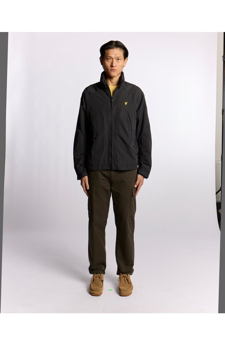 Lyle & Scott Long Sleeve Fold Away Hood Jacket, Alternate, color, Black Ice