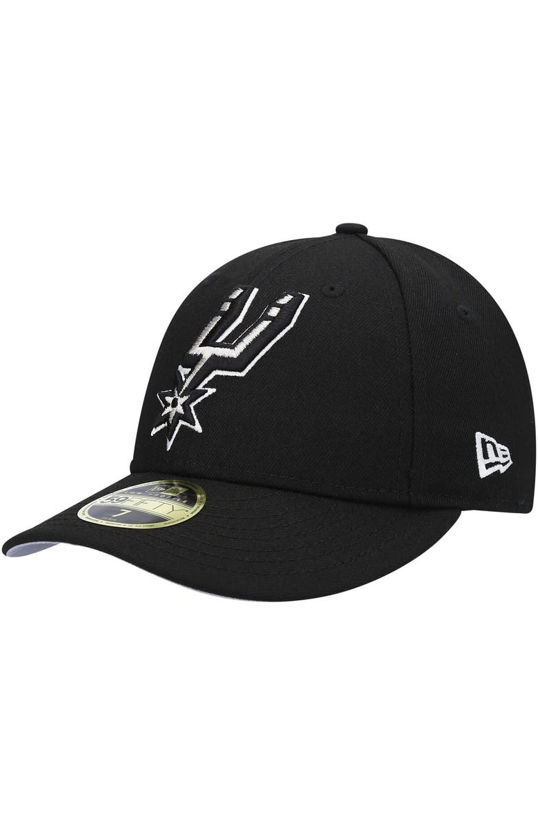 New Era Men's New Era Black San Antonio Spurs Team Low Profile 59FIFTY Fitted Hat, Main, color,