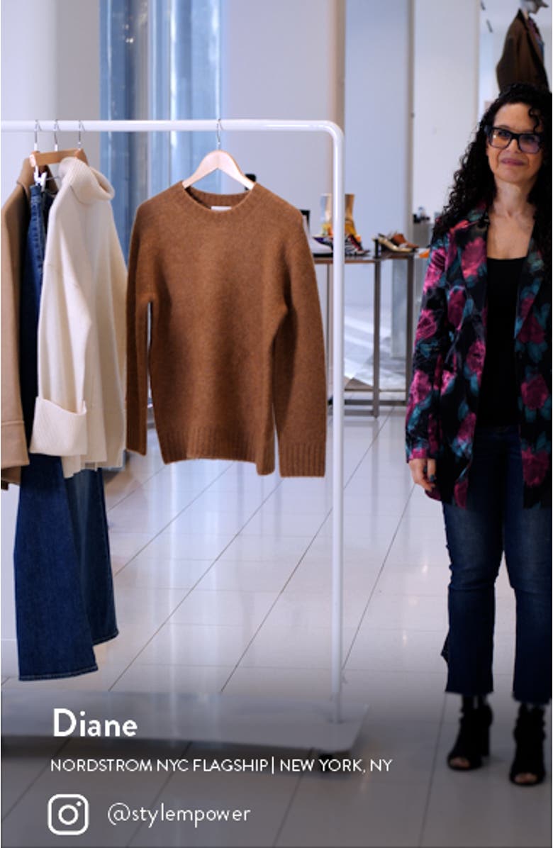 Brushed Oversize Alpaca & Wool Blend Sweater, sales video thumbnail