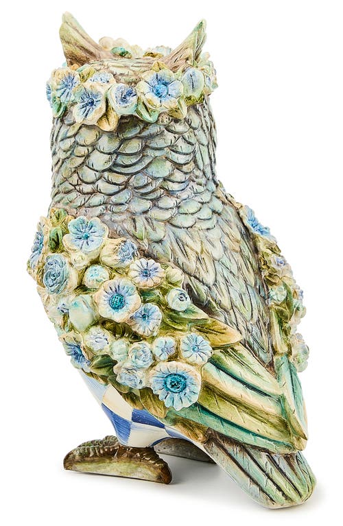 Mackenzie-childs Mackenzie Childs Royal Autumn Owl Figurine In Blue