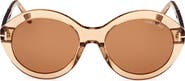 TOM FORD 55mm Round Sunglasses