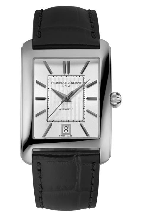 Classics Carrée Leather Strap Watch, 30.4mm x 33mm