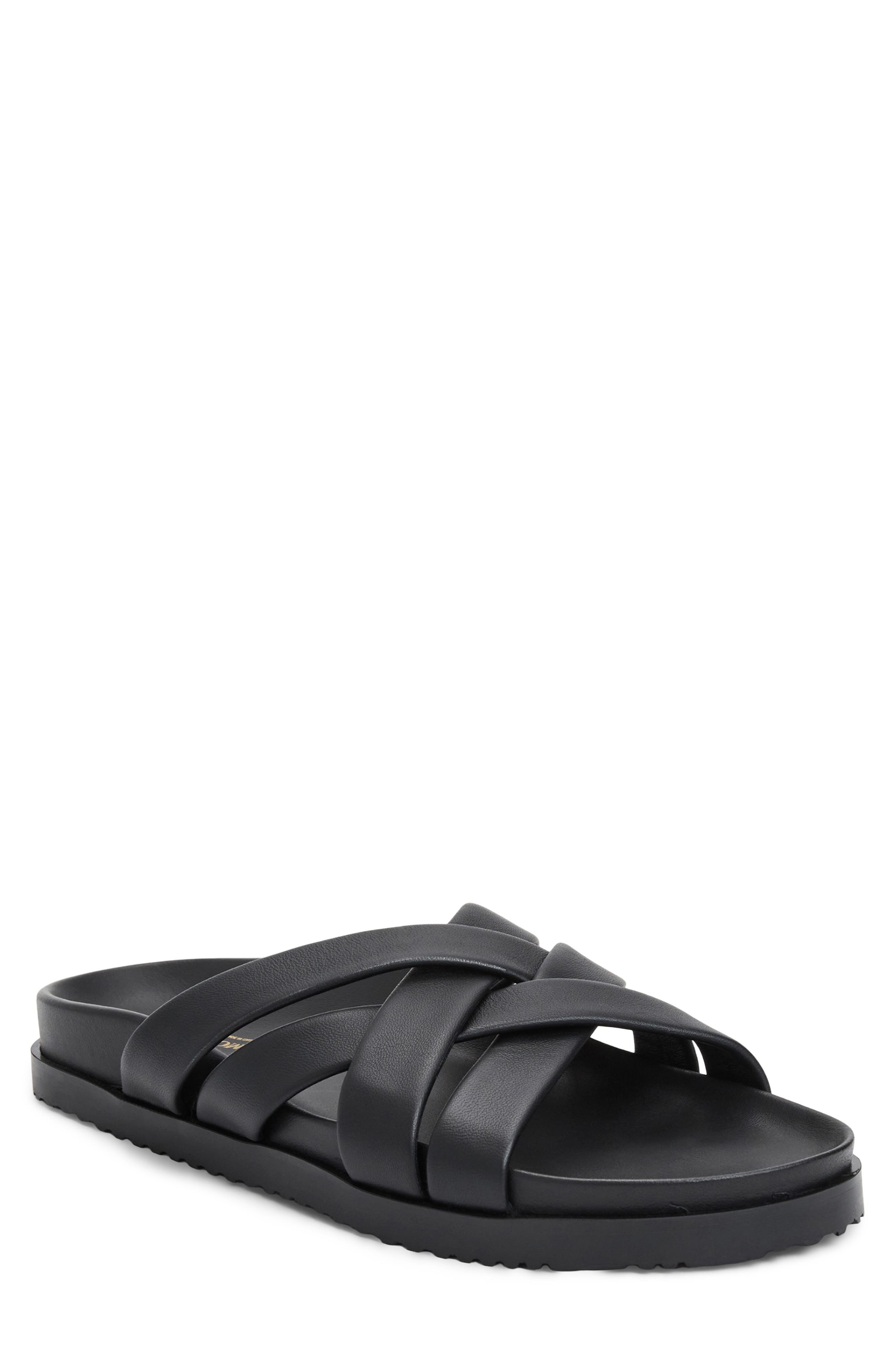 Bruno Magli Bandino Slide Sandal, Main, color, Black Calf
