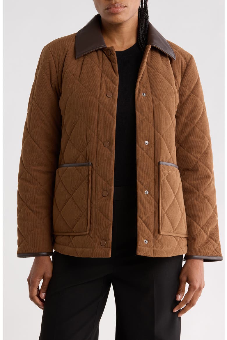 Quilted Corduroy Jacket, Alternate, color, BROWN CORDUROY