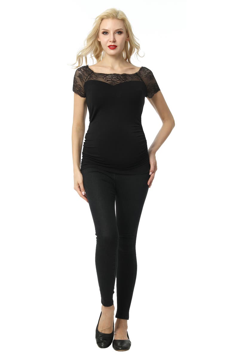 Kimi and Kai Valerie Lace Maternity Top, Alternate, color,