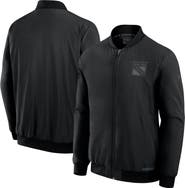 FANATICS Men's Fanatics Black New York Rangers Authentic Pro Road Full-Zip Bomber Jacket