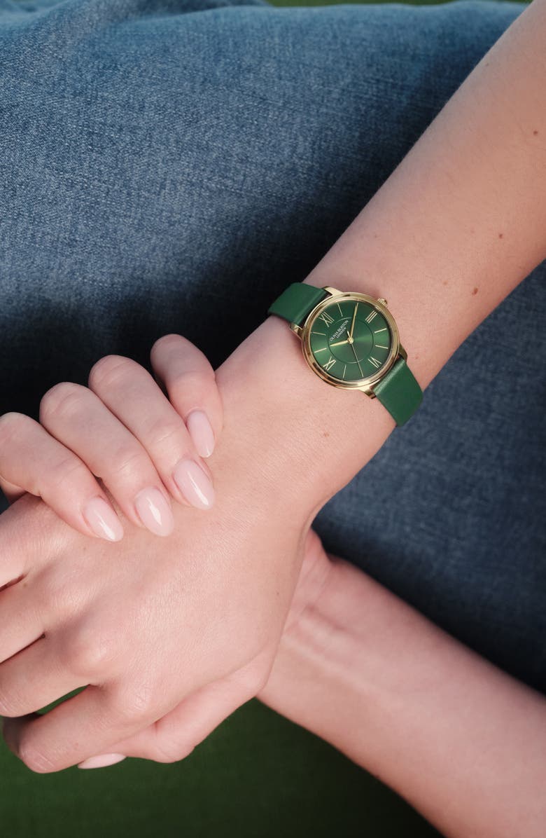 Olivia Burton Westbourne Leather Strap Watch, 30mm, Alternate, color, 