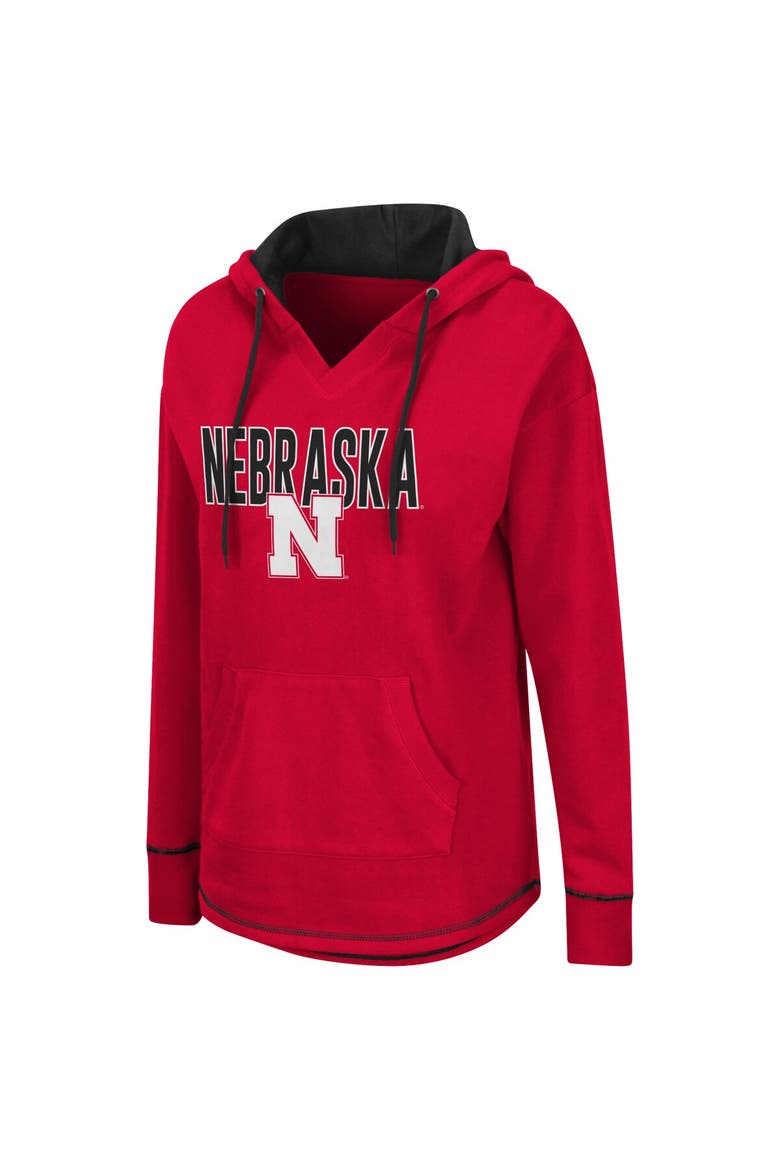 Women's Colosseum Scarlet Nebraska Huskers Tunic Pullover Hoodie, Alternate, color, Scarlet