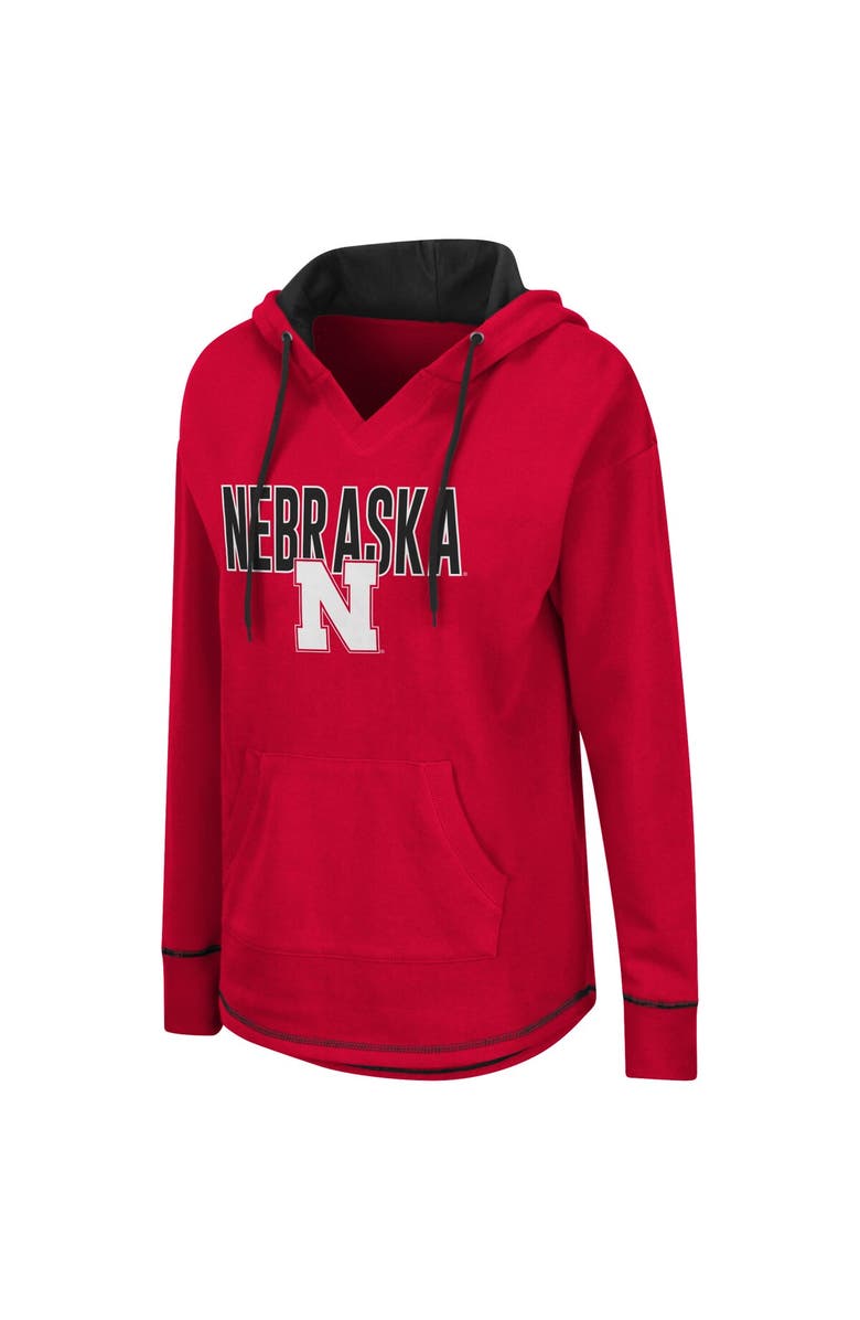 COLOSSEUM Women's Colosseum Scarlet Nebraska Huskers Tunic Pullover Hoodie, Alternate, color,