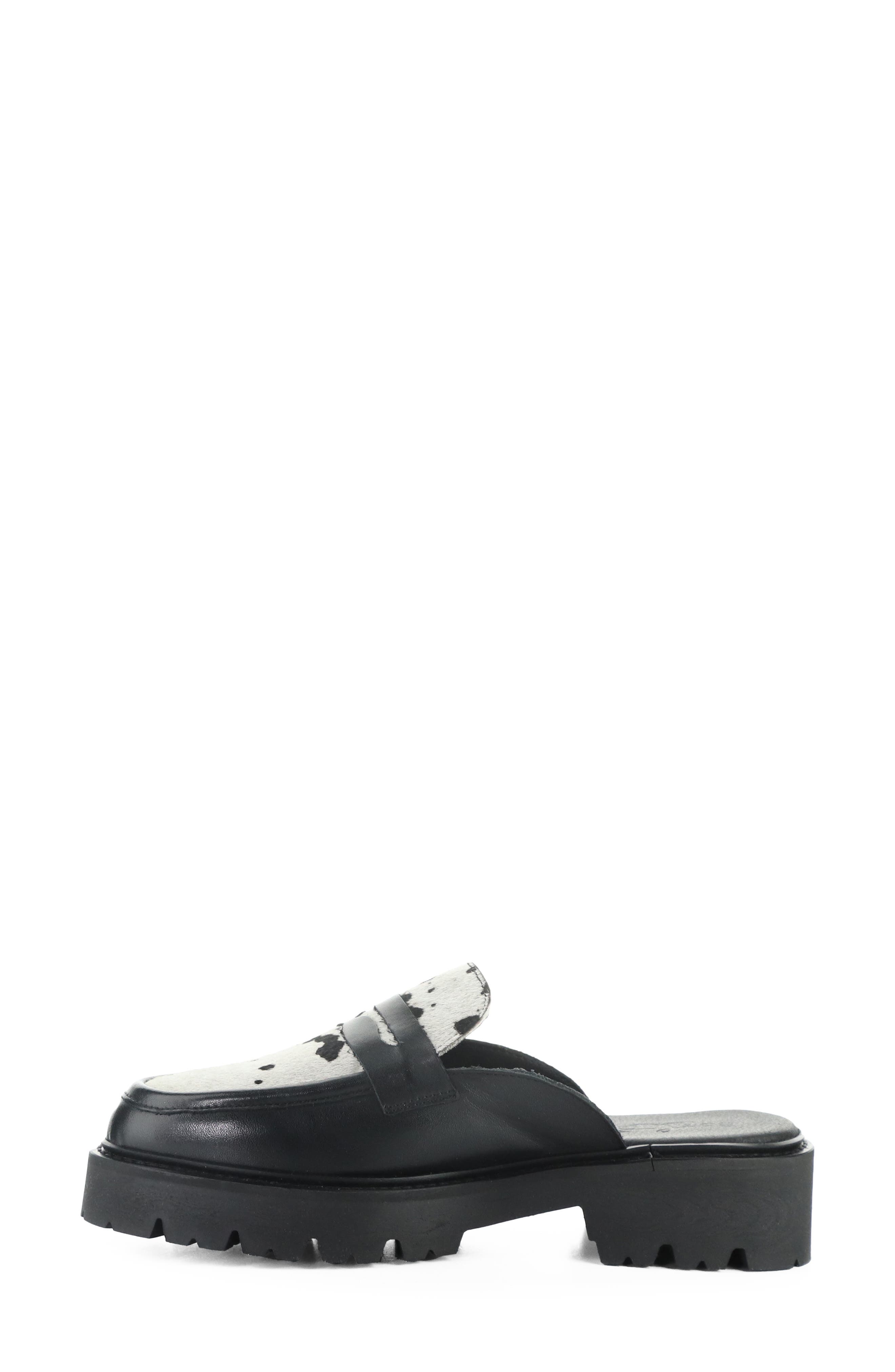 Brill Leather Loafer Mule, Alternate, color, BLACK/ WHITE