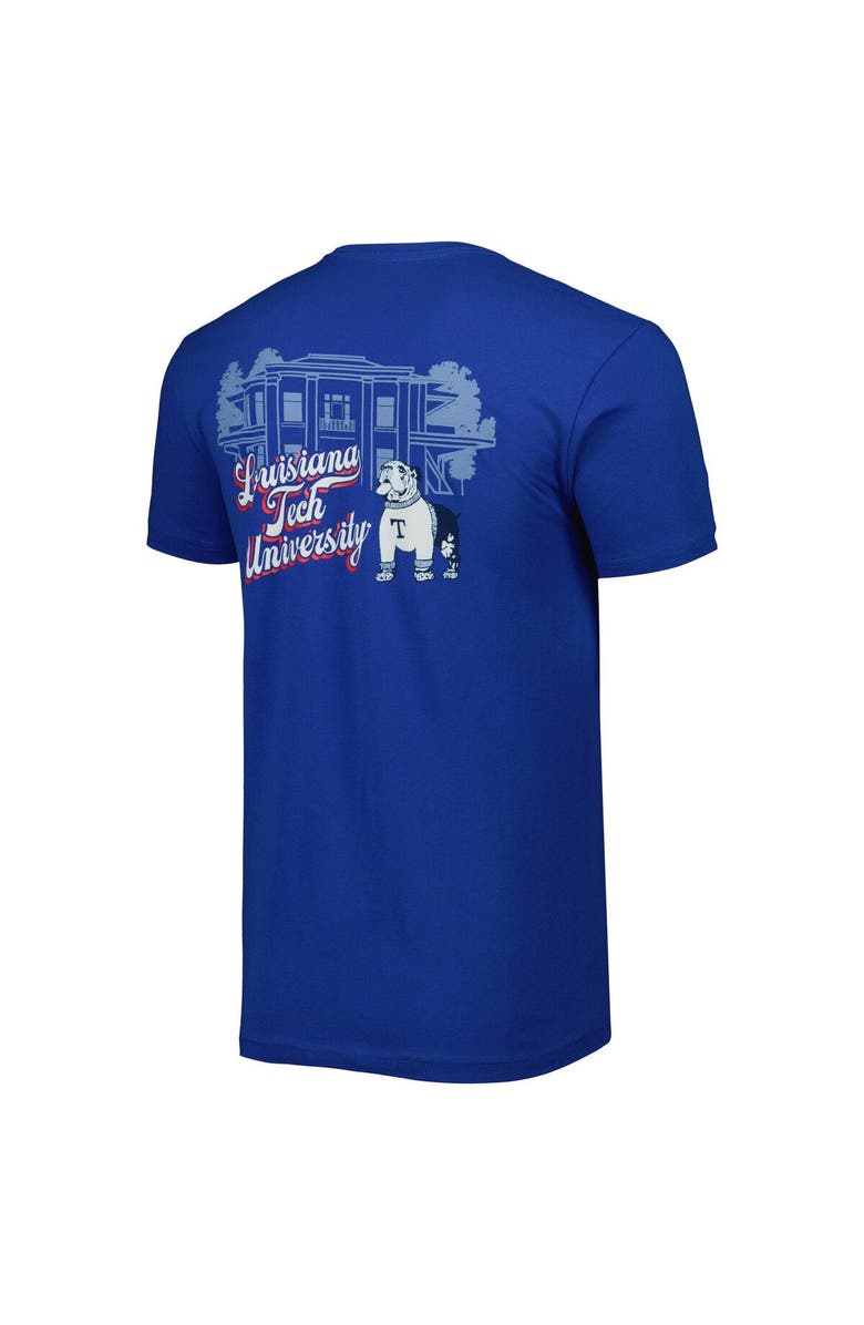 IMAGE ONE Men's Royal Louisiana Tech Bulldogs Mascot Scenery Premium T-Shirt, Alternate, color, 