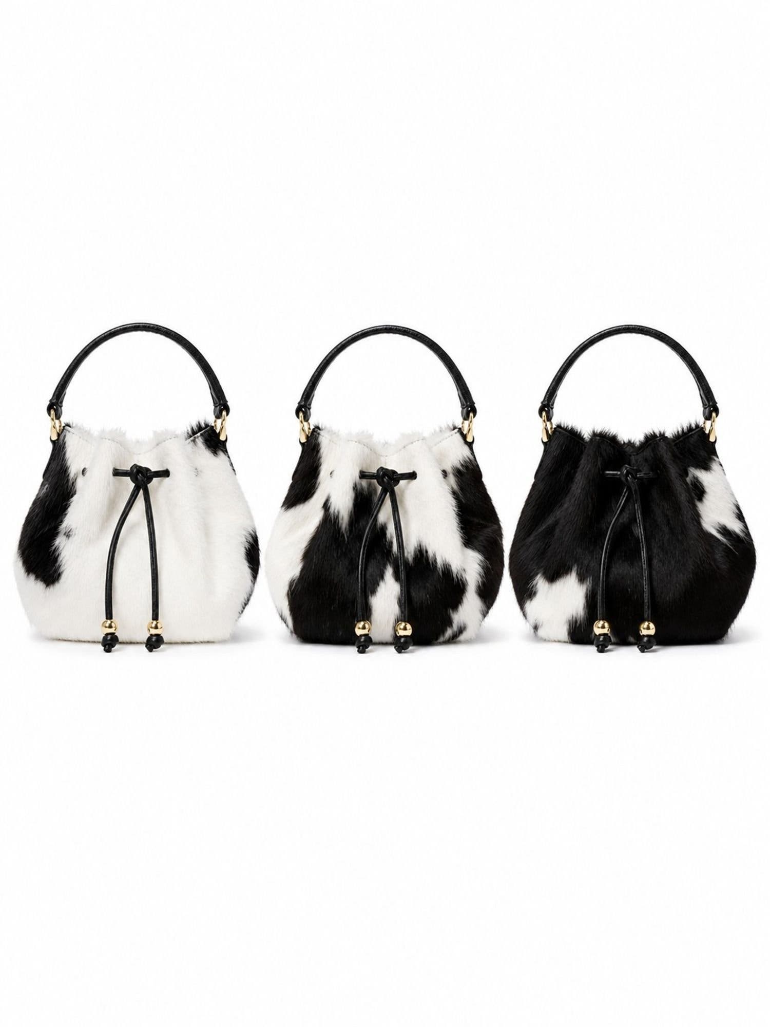 Dualis Luxury Hair-On Cowhide Crossbody, Alternate, color, Black And White Natural Hair