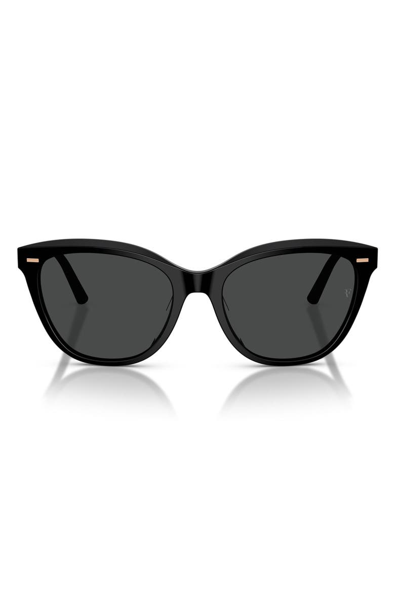 Oliver Peoples x Roger Federer Mr. Federer 55mm Cat Eye Sunglasses, Main, color, Black / Dark Slate