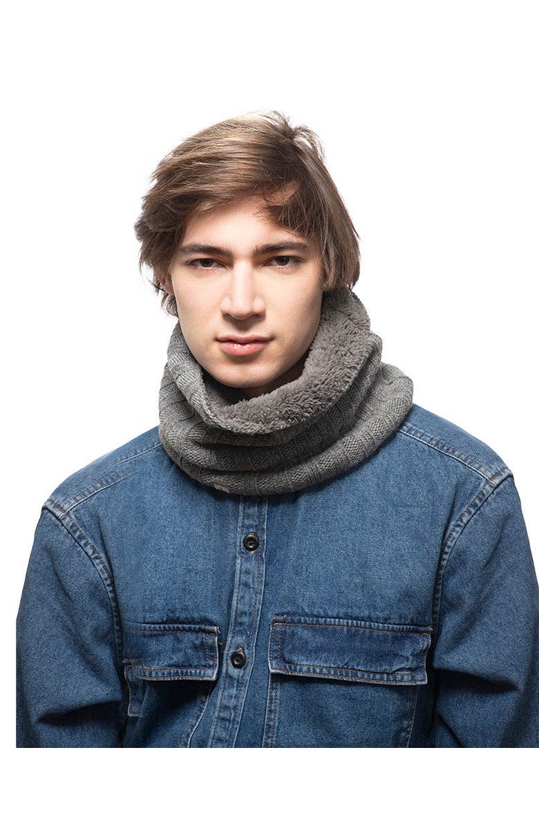 Nirvanna Designs Ribbed Neckwarmers, Alternate, color, Black