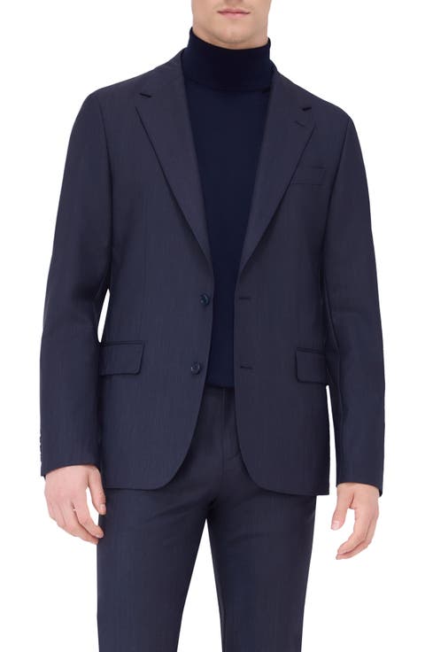 Solid Stretch Wool Travel Blazer