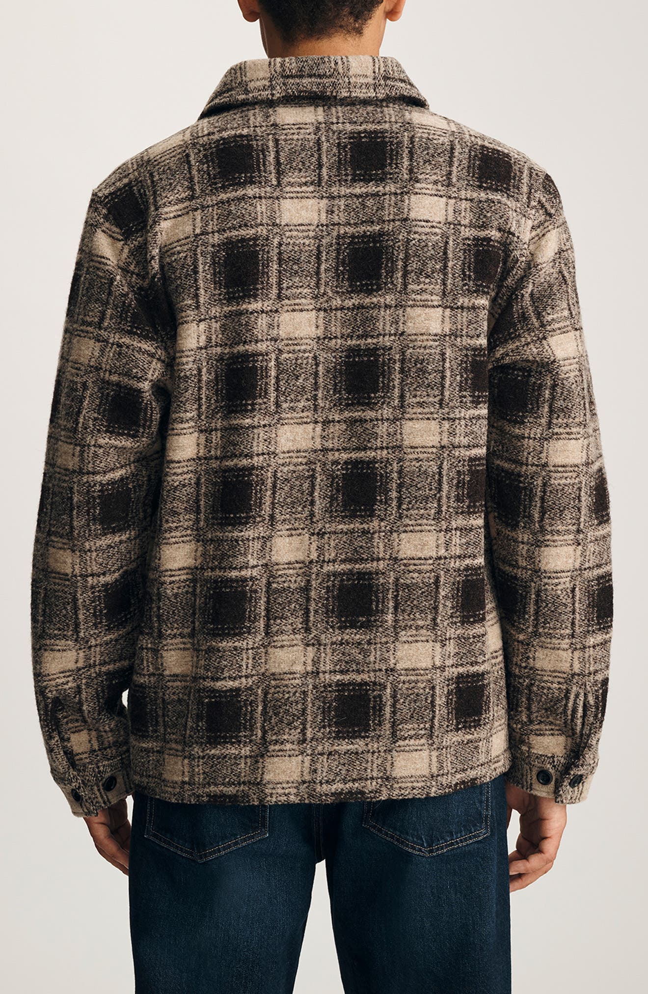 Check Wool Blend Overshirt - image 2