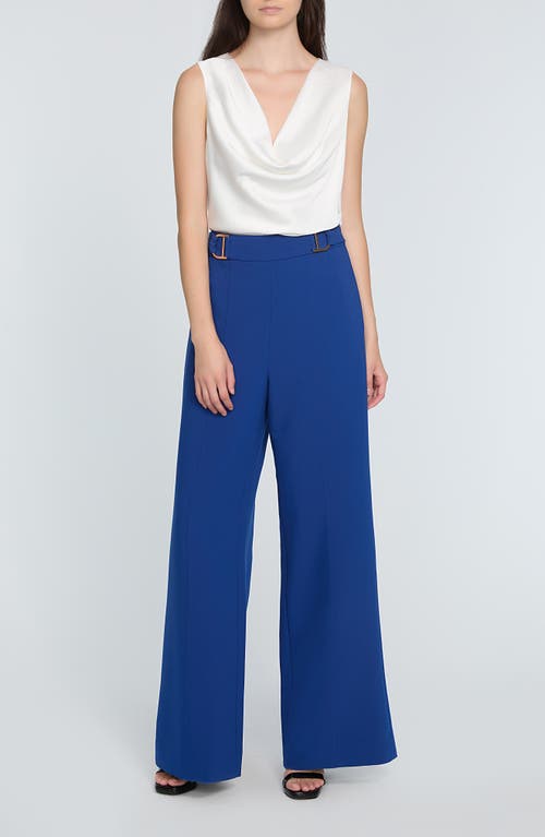 Shop Elie Tahari The Jane Cowl Neck Tank In Sky White