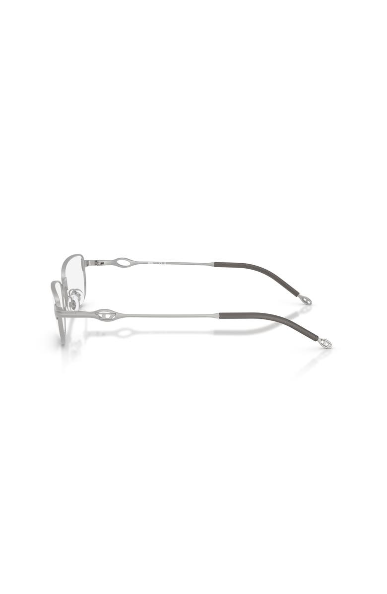 DIESEL<sup>®</sup> 56mm Rectangle optical glasses, Alternate, color, Silver