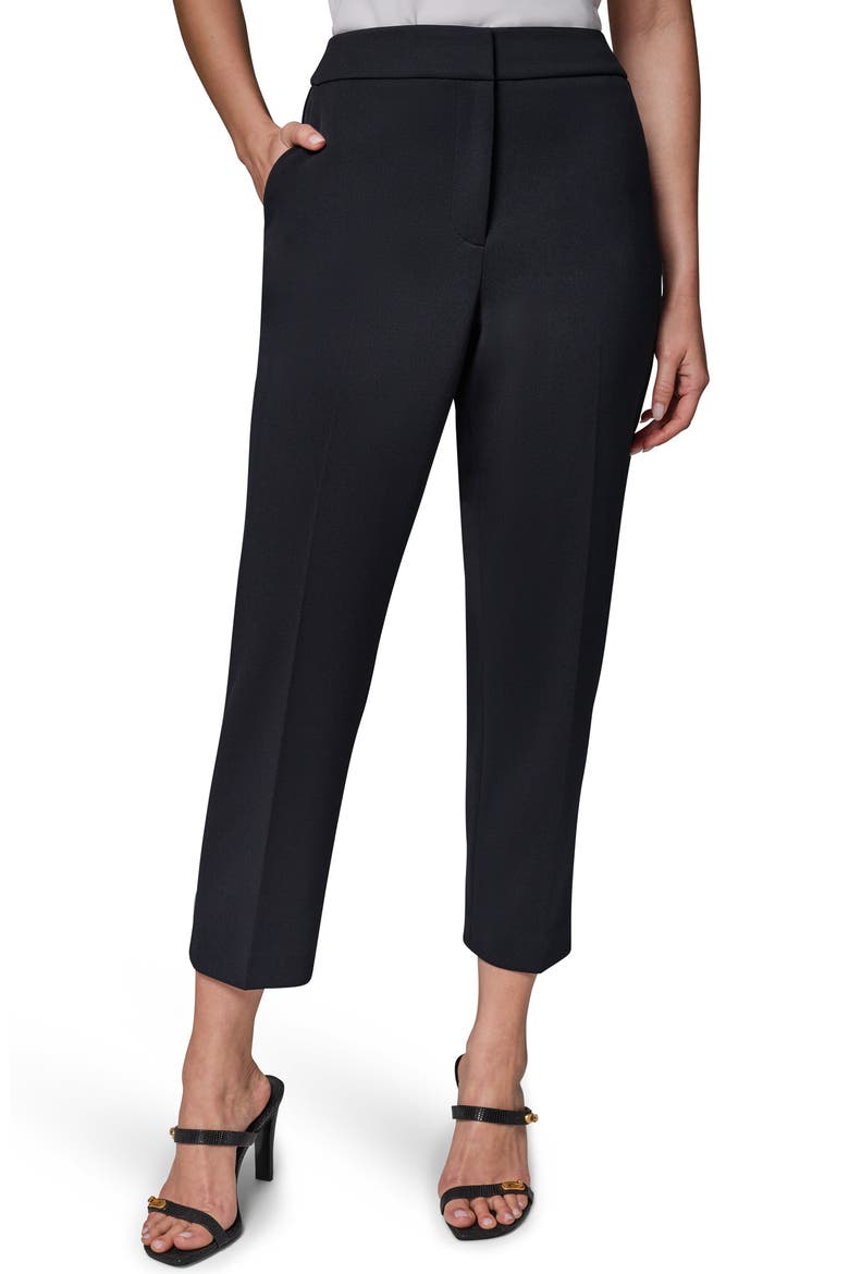 Slim Leg Ankle Pants, Main, color, BLACK