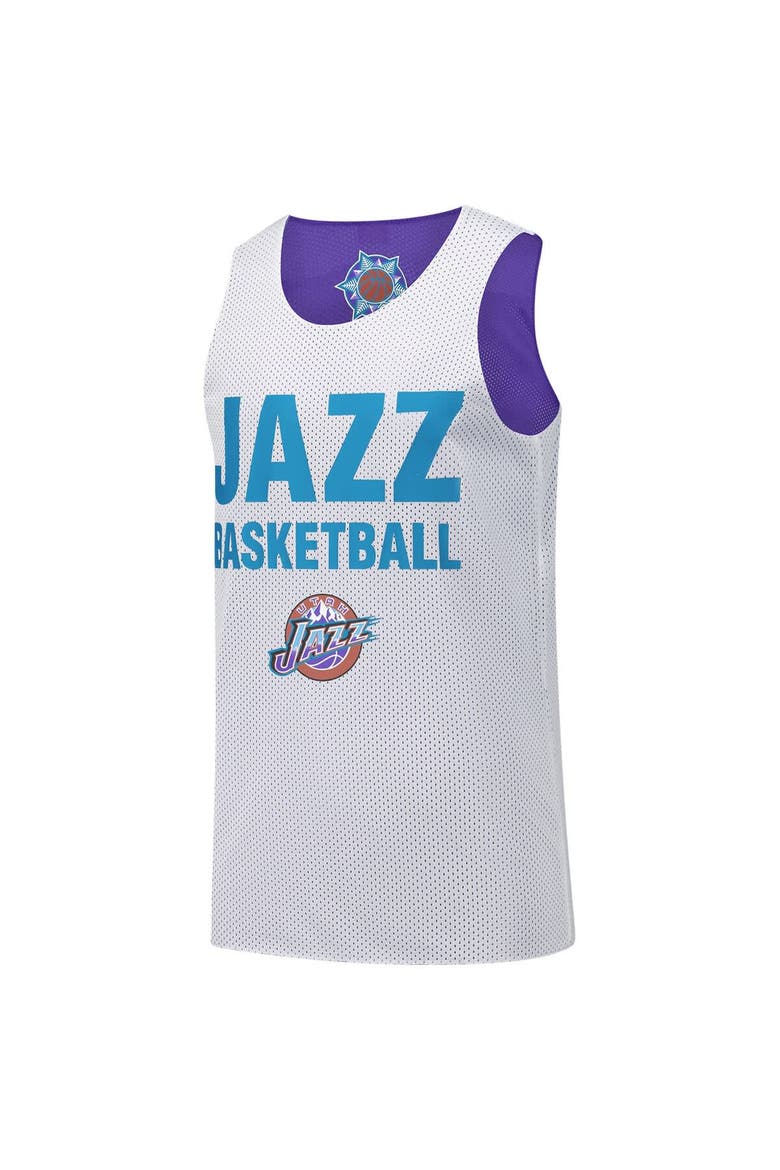 Men's Mitchell & Ness Purple Utah Jazz Hardwood Classics Reversible Mesh Practice Jersey, Alternate, color, Purple