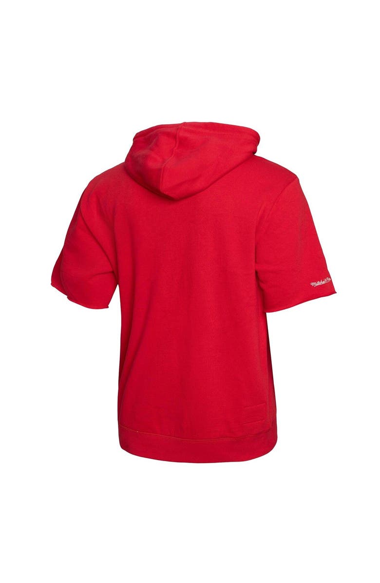 Mitchell & Ness Men's Mitchell & Ness Red St. Louis Cardinals Cooperstown Collection Washed Fleece Pullover Short Sleeve Hoodie, Alternate, color, 