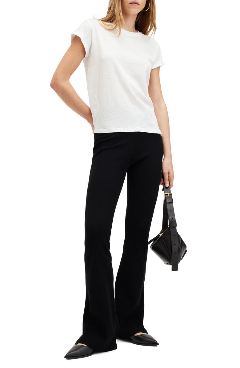 AllSaints Anna Crewneck Cotton T-Shirt, Alternate, color, Chalk White