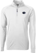 Cutter & Buck Men's Cutter & Buck White Penn State Nittany Lions Adapt Eco Knit Quarter-Zip Pullover Jacket