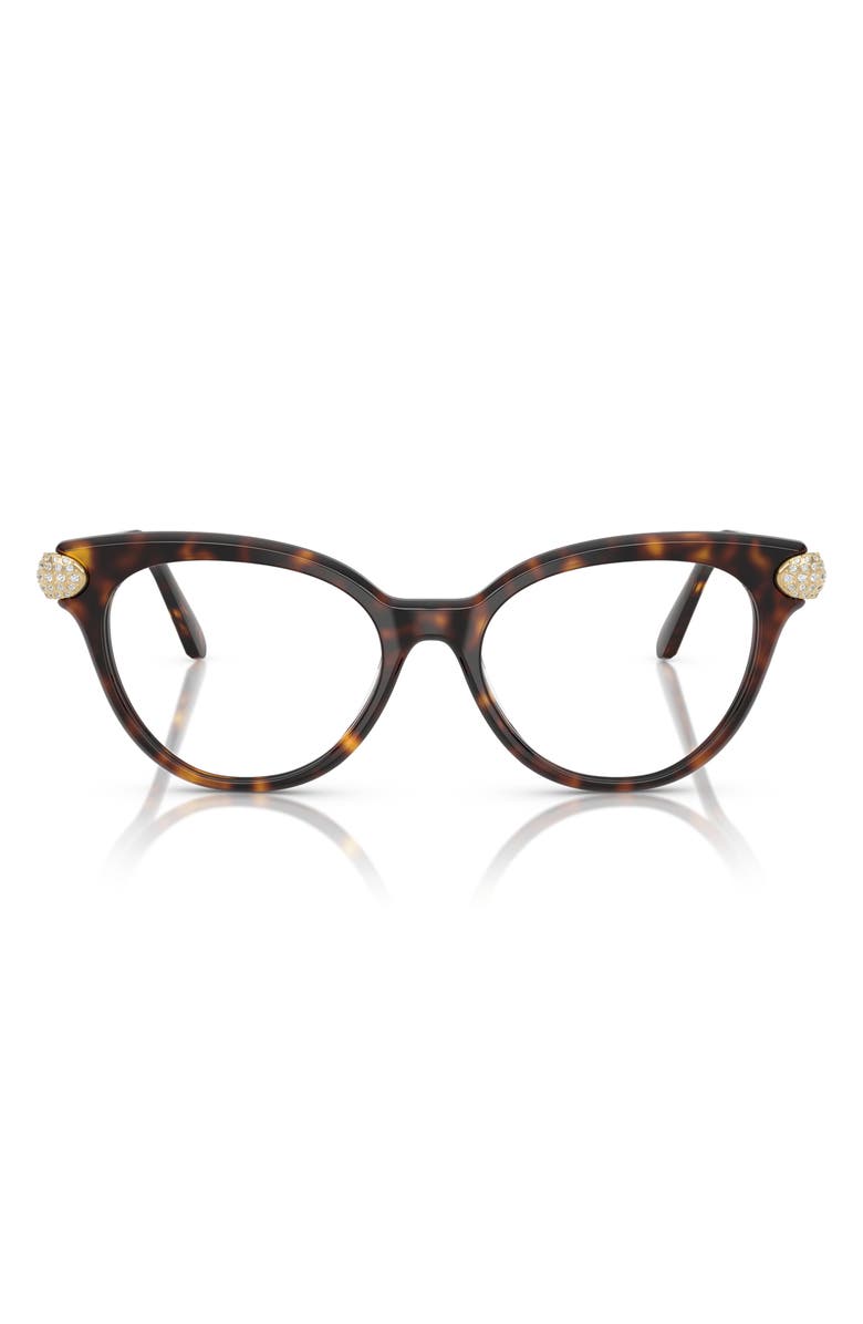 Swarovski 53mm Phantos Optical Glasses, Main, color, Havana/ Demo Lens