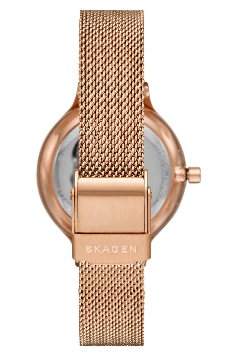 Anita Mesh Strap Watch, 30mm, Alternate, color, ROSE GOLD