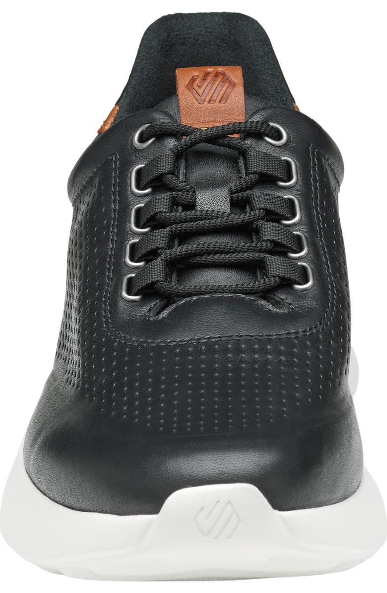 Johnston & Murphy Amherst 2.0 U-Throat Leather Sneaker, Alternate, color, Black Full Grain
