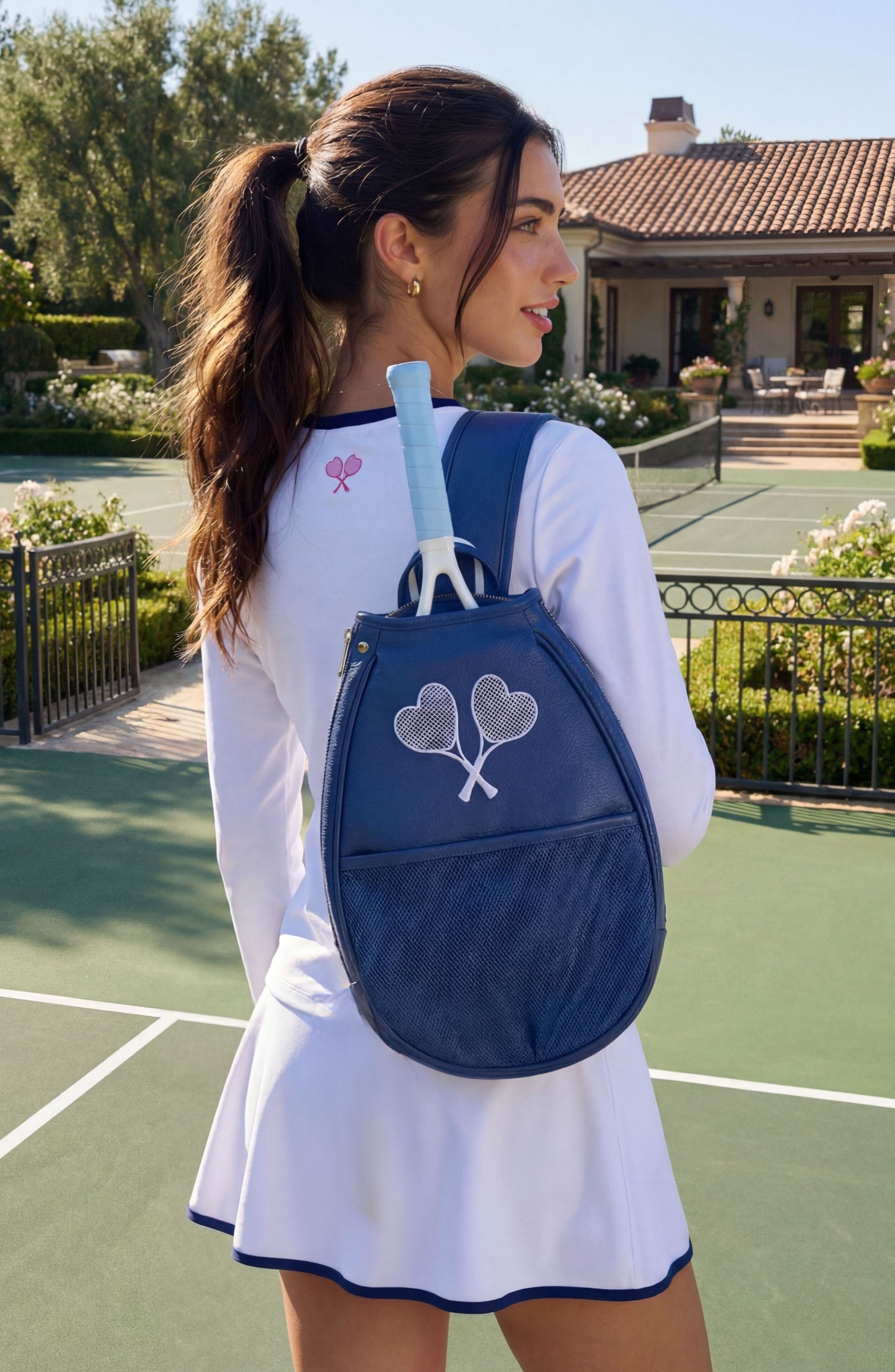Tennis Sling Backpack, Alternate, color, Blue